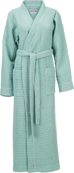Heckettlane Badjas Wafel - Ochtendjas Unisex - 65% Gerecycled Katoen - Groen (M)