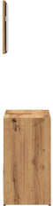 vidaXL - 2-delige - Badkamermeubelset - bewerkt - hout - artisanaal - eikenkleur