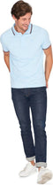 Mario Russo Polo Edward - Polo Shirt Heren - 100% Katoen - Lichtblauw