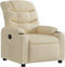Fauteuil verstelbaar stof crèmekleurig