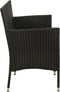 vidaXL - Tuinbank - 3-zits - met - kussen - poly - rattan - zwart