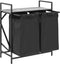 vidaXL - Wasmand - 2 - vakken - met - plank - grijs - sonoma - eiken