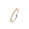 TI SENTO Dames Ring - 925 zilver - Zirkonia met geel verguld - Maat 16.00 mm / maat 50 - 1918ZY