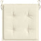 vidaXL - Tuinstoelkussens - 2 - st - 50x50x3 - cm - oxford - stof - crèmekleurig