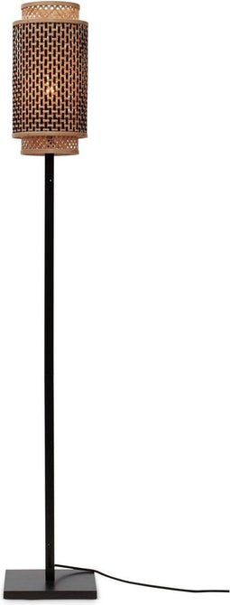 GOOD&MOJO Vloerlamp Bhutan - Zwart/Bamboe - 20x20x145cm - - Staande lampen voor Woonkamer - Slaapkamer