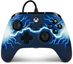 PowerA XBGP0190-01 - Gamecontroller met kabel - Geavanceerde knoppen en drievoudige trekkerblokkering - Blauw Zwart