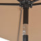 vidaXL - Parasol - met - metalen - paal - 300x200 - cm - taupe