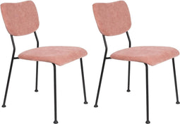 Zuiver Benson Eetkamerstoel - Roze - Set van 2