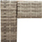 vidaXL Tuinbijzettafel met houten blad 100x40x75 cm poly rattan grijs