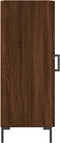 vidaXL - Dressoir - 34,5x34x90 - cm - bewerkt - hout - bruin - eikenkleur