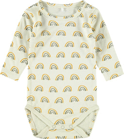 NAME IT NBMDITIM - Body - Lange mouwen - Regenboogprint - Oatmeal