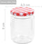 vidaXL - Jampotten - met - wit - met - rode - deksels - 48 - st - 230 - ml - glas