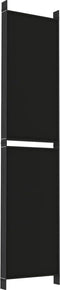 vidaXL - Kamerscherm - met - 6 - panelen - 300x220 - cm - stof - zwart