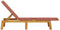 vidaXL - Ligbed - massief - acaciahout - en - stof - rood