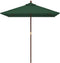 vidaXL - Parasol - met - houten - paal - 198x198x231 - cm - groen