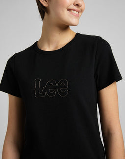 LEE Slim Cropped - Dames T-shirt - Maat S - Zwart