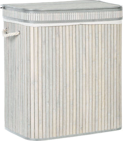 Beliani KALTHOTA - Mand - Grijs - Bamboehout