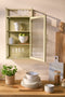 Mica Decorations Clifton Wandkast - L38 x B15 x H74 cm - Metaal - Beige