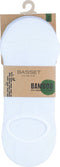 Basset - 2-paar onzichtbare Footies - Lage bamboe sneakersokken - Wit/Zwart (2-paar)