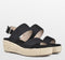 POSH by Poelman CETO - Dames Sandalen - Imitatie suède - Zwart - Maat 38