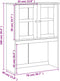 vidaXL - Opzetkast - VIGO - 78x30x100 - cm - massief - grenenhout