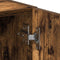 vidaXL - Wasmachinekast - 64x24x190 - cm - bewerkt - hout - gerookt - eikenkleurig