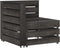 vidaXL - Tuinhoekbank - pallet - geïmpregneerd - grenenhout - grijs