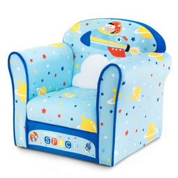 Fluwelen Kinderfauteuil - Comfortabel en Veilig - Houten Frame - Geschikt voor 0 tot 5 jaar