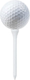 1000 st Golftees 54 mm bamboe wit