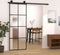 vidaXL - Schuifdeur - met - beslag - 76x205 - cm - ESG-glas - en - aluminium