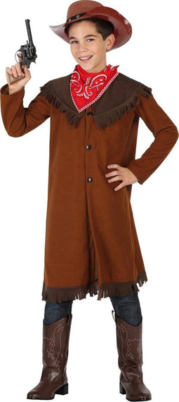 "Bruine cowboy kostuum voor jongens - Kinderkostuums - 110/116"