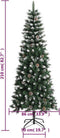 vidaXL Kunstkerstboom - 210 cm - PVC - groen