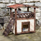 Kerbl DeLuxe - Kattenhuis - 4-seizoenen verwarmd - 88x57x77 cm - donkerbruin