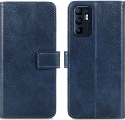 iMoshion Hoesje Geschikt voor Oppo Reno 6 5G Hoesje Met Pasjeshouder - iMoshion Luxe Bookcase - Donkerblauw