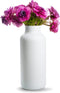 Jodeco Bloemenvaas Gigi - mat wit - eco glas - 14,5 x 35 cm - melkbus vaas