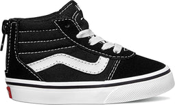 Vans TD Ward Hi Zip Sneakers - Hoge sneakers - Dubbel gestikte bovenlaag - (Suede Canvas) Black/Whit - Maat 26