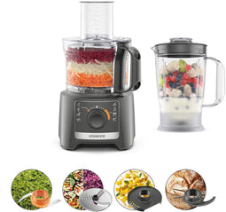 Kenwood MultiPro Compact - FDP31.170GY - Foodprocessor 800W - Grijs