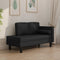 vidaXL - Chaise - longue - met - kussens - en - bolster - kunstleer - zwart