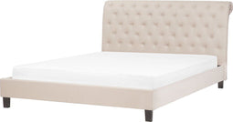 REIMS - Tweepersoonsbed - Beige - 160 x 200 cm - Polyester