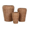 Grondlegger Home ESPRIT Bruin Metaal Vezel Stads 44 x 44 x 60 cm (3 Onderdelen)