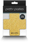 NS Novelties - Pretty Pasties - Glitter Cross - Black/Gold - 2 Pair