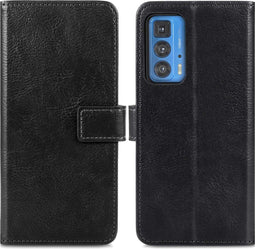 iMoshion Hoesje Geschikt voor Motorola Edge 20 Pro Hoesje Met Pasjeshouder - iMoshion Luxe Bookcase - Zwart