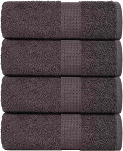 vidaXL - Zeepdoekjes - 4 - st - 30x30 - cm - 360 - g/m² - 100% - katoen - antracietkleurig