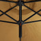vidaXL - Parasol - dubbel - met - stalen - paal - 600 - cm - taupe