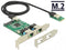 Delock Converter M.2 Key B+M male > 2 x Gigabit LAN - Low Profile Form Factor