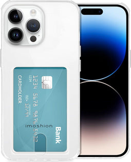 iMoshion Hoesje Geschikt voor iPhone 14 Pro Max Hoesje Met Pasjeshouder - iMoshion Softcase Backcover met pashouder - Transparant