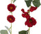 J-Line Slinger Bloemen + Blaadjes - kunststof - rood/groen - 2 stuks