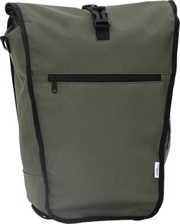vidaXL - Fietstas - voor - Bagagedrager - 20 - L - Olijfgroen - 34x16x59 - cm