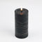 Zwarte led kaars rustic 15x7,5cm