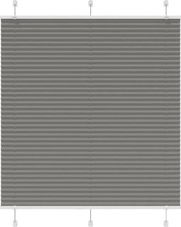 vidaXL - Plissé - rolgordijn - 120x100 - cm - stofbreedte - 119,4 - cm - antraciet